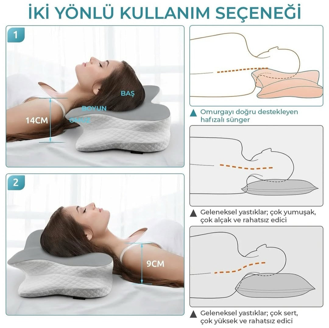 RelaxRise Ergonomik Boyun Destek Yastığı