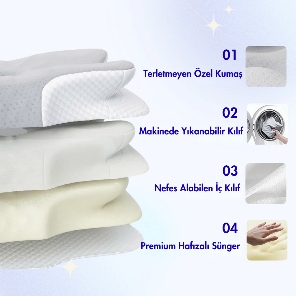 RelaxRise Ergonomik Boyun Destek Yastığı