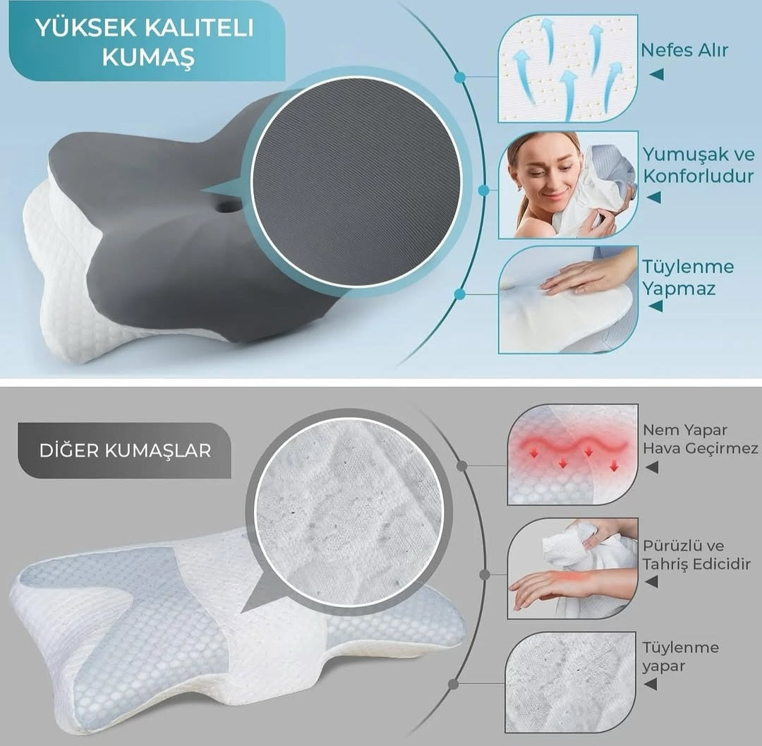 RelaxRise Ergonomik Boyun Destek Yastığı