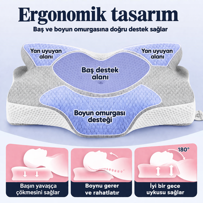 RelaxRise Ergonomik Boyun Destek Yastığı