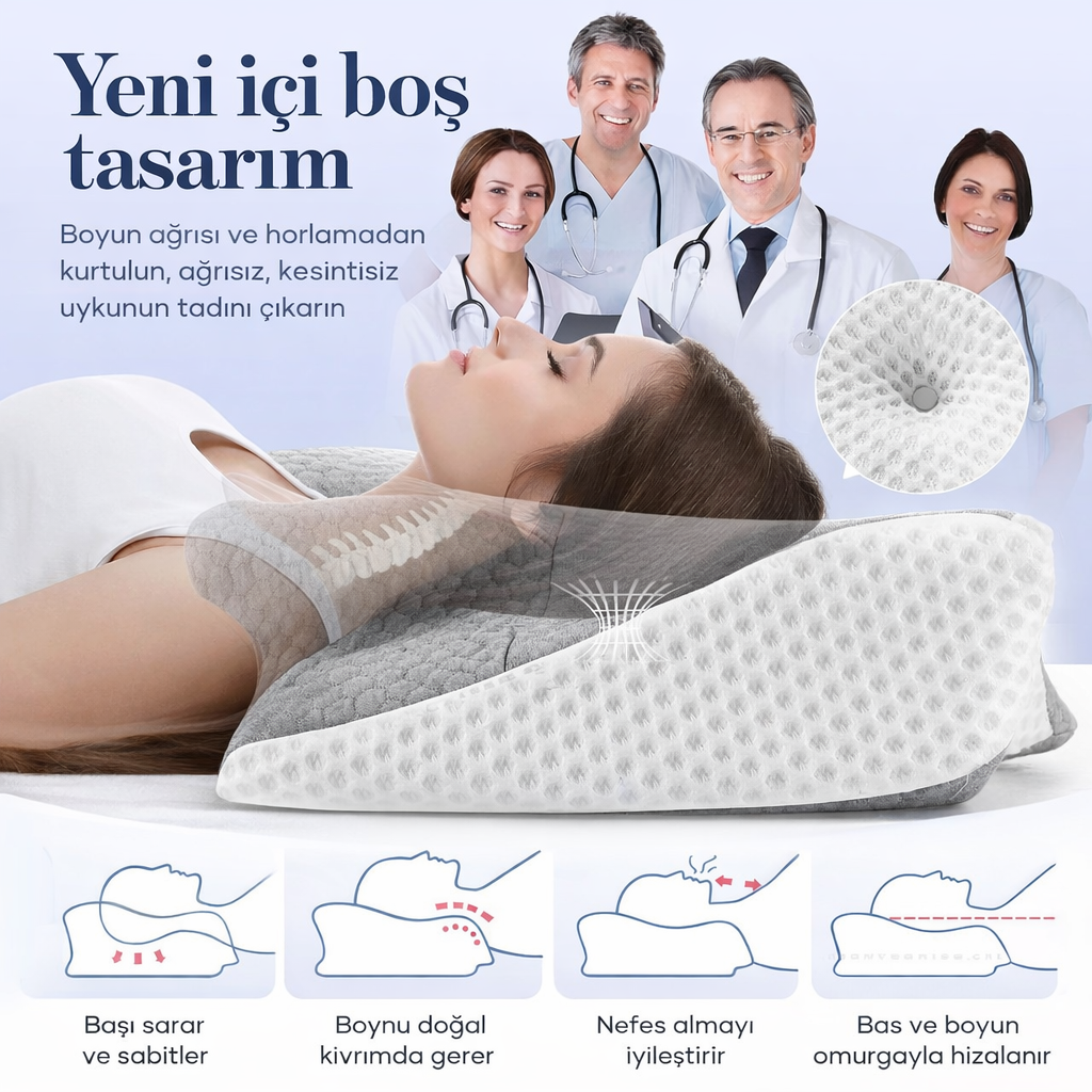 RelaxRise Ergonomik Boyun Destek Yastığı