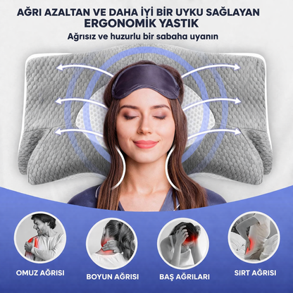 RelaxRise Ergonomik Boyun Destek Yastığı