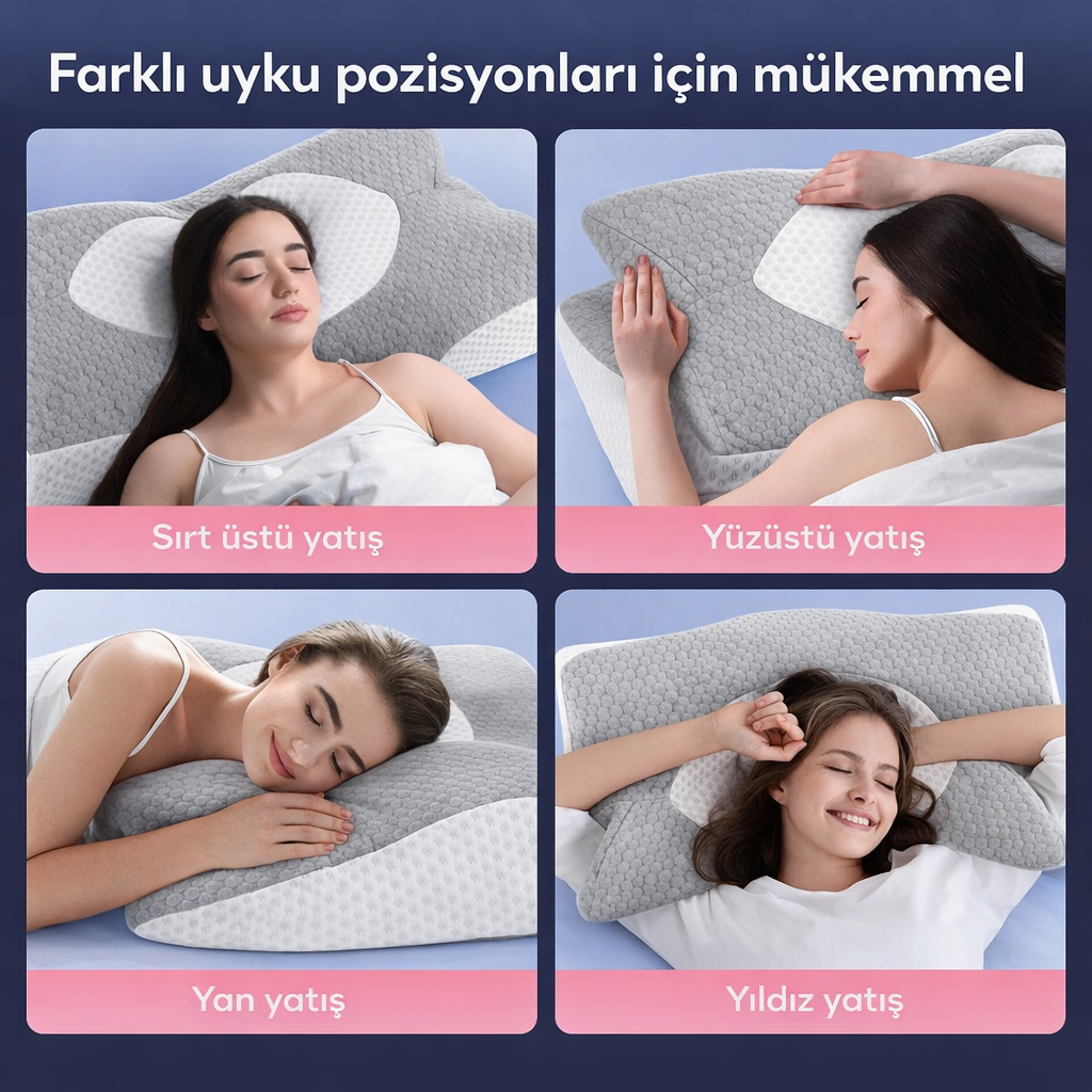 RelaxRise Ergonomik Boyun Destek Yastığı