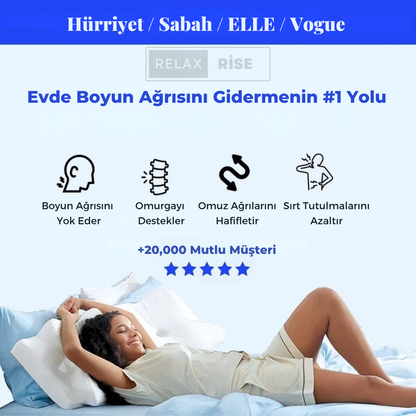 RelaxRise Ergonomik Boyun Destek Yastığı